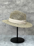 Load image into Gallery viewer, Internet celebrity hollow flat brim panama straw hat female photo vacation seaside beach travel cowboy straw hat