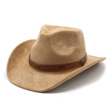 Load image into Gallery viewer, European and American retro autumn and winter new suede denim hat belt decoration classic fashion Panama jazz top hat