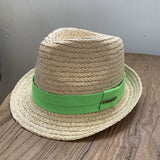 Load image into Gallery viewer, Lafite top hat British style fashion retro coffee color ribbon curled jazz hat female casual couple hat male summer