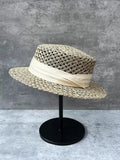 Load image into Gallery viewer, 2025 summer new fashion retro salty grass woven flat top wide brim top hat men's and women's sunshade holiday beach straw hat