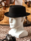 Load image into Gallery viewer, Breaking Bad Lao Bai has the same "Porkpie Hat" flat top retro gentleman's top hat jazz hat