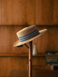 Load image into Gallery viewer, Summer new bohemian ethnic style versatile flat top hat straw hat hollow design sunshade vacation photo