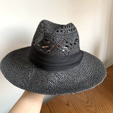 Load image into Gallery viewer, Summer ins Internet celebrity vacation beach travel wide brim straw hat hollow white elegant top hat sunshade sunscreen hat