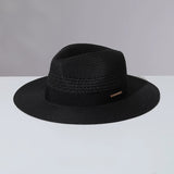Load image into Gallery viewer, Straw hollow Panama straw hat men and women summer seaside vacation beach hat jazz hat sun visor top hat